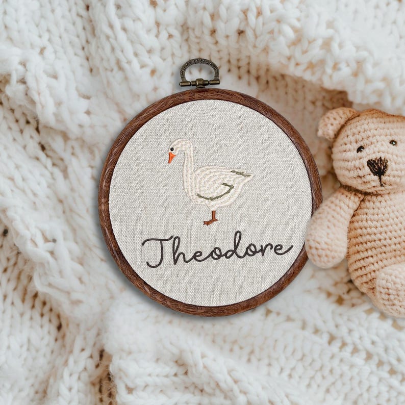 Personalized Baby Embroidered Name Sign
