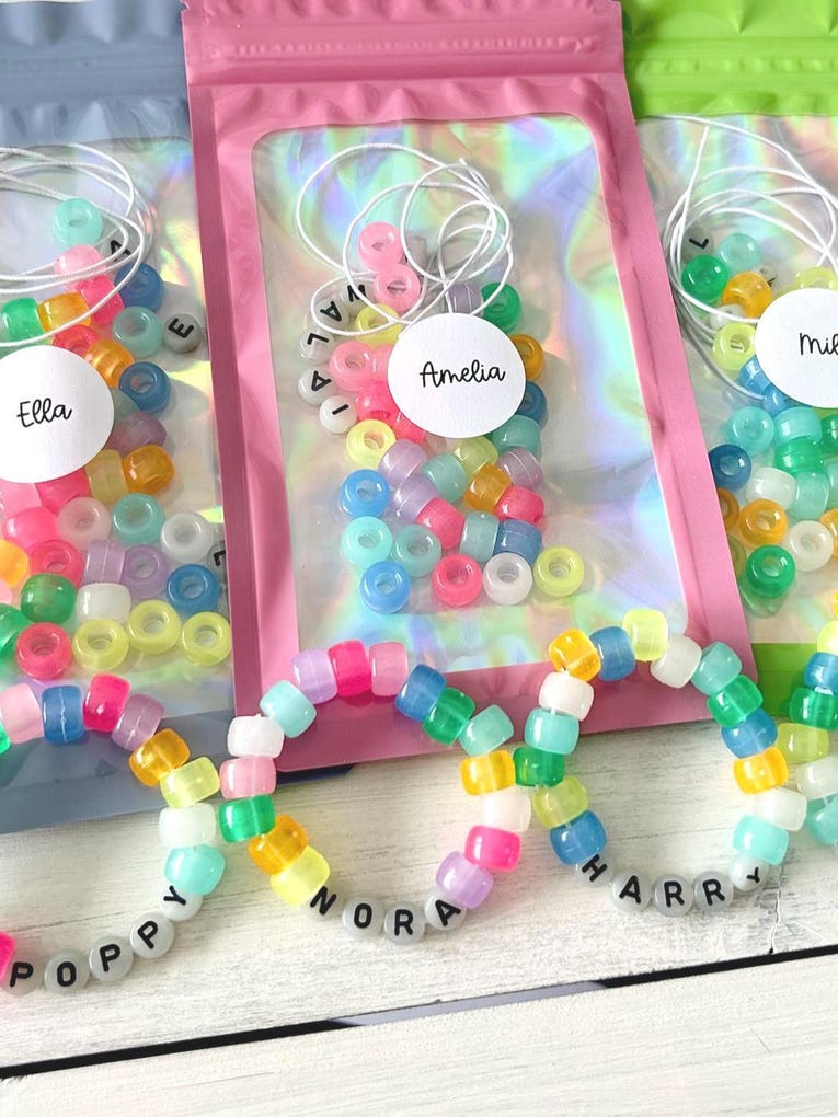 Glow-in-the-Dark Bead Name Bracelet Kit